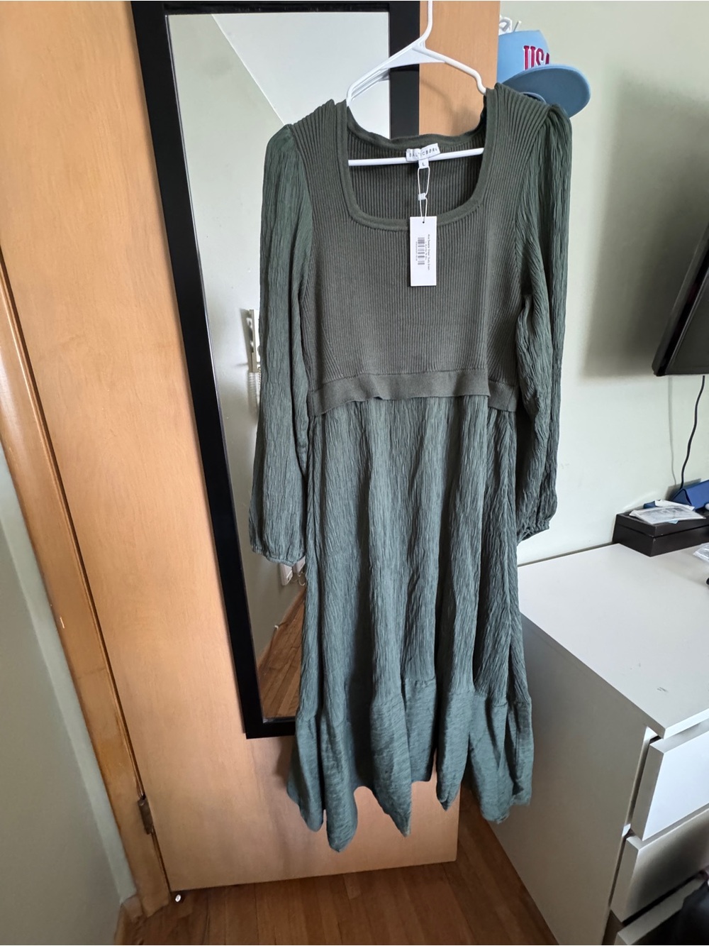 Baltic Born Olive Green Midi Dress